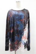 NieR Clothing / 総柄プリントロンT   H-25-08-04-1042-PU-TO-KB-ZH