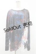 NieR Clothing / 総柄プリントロンT   H-25-08-04-1042-PU-TO-KB-ZH