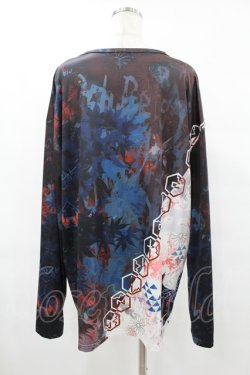 画像2: NieR Clothing / 総柄プリントロンT   H-25-08-04-1042-PU-TO-KB-ZH