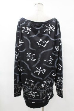 画像2: NieR Clothing / 総柄プリントカットソー F 黒 H-25-08-04-1043-PU-TO-KB-ZH
