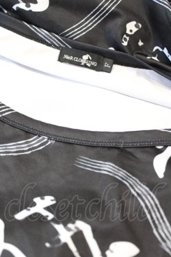 画像3: NieR Clothing / 総柄プリントカットソー F 黒 H-25-08-04-1043-PU-TO-KB-ZH
