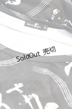 画像3: NieR Clothing / 総柄プリントカットソー F 黒 H-25-08-04-1043-PU-TO-KB-ZH