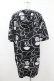 画像2: NieR Clothing / 総柄半袖プルパーカー  黒 H-25-08-04-1044-PU-TO-KB-ZH (2)