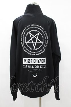 画像2: KRY CLOTHING / プリントZIPジャージ  黒 H-25-08-04-1048-EL-TO-KB-ZH