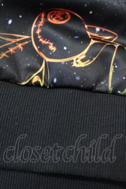 画像3: NieR Clothing / 総柄半袖ZIPパーカー  黒 H-25-08-04-1053-PU-TO-KB-ZH