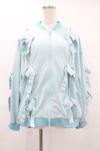 Candy Stripper / IMMATURE RIBBON BLOUSON  ライトブルー H-25-08-04-1059-PU-JA-KB-ZH