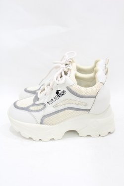 画像2: NieR Clothing / 厚底スニーカー 23.0cm 白 H-25-08-04-1001-PU-SH-KB-ZH