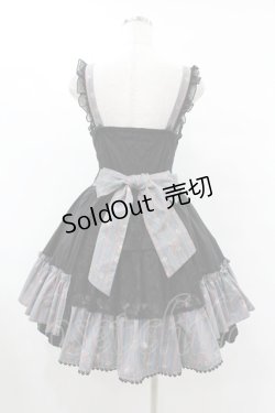 画像2: FRILL / クラウンストライプレースフリルジャンパースカート  黒 H-25-08-04-1008-HN-OP-KB-ZH