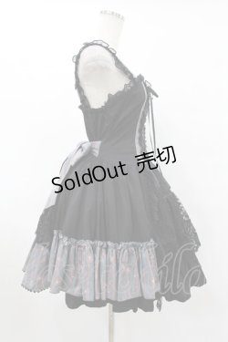 画像3: FRILL / クラウンストライプレースフリルジャンパースカート  黒 H-25-08-04-1008-HN-OP-KB-ZH