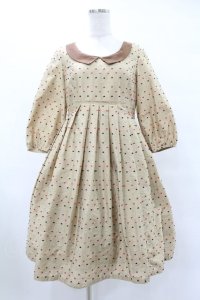 Emily Temple cute / カラードットワンピース  茶 H-25-08-04-1009-ET-OP-KB-ZH
