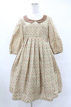 画像1: Emily Temple cute / カラードットワンピース  茶 H-25-08-04-1009-ET-OP-KB-ZH