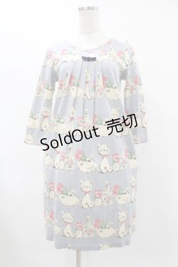 画像1: Emily Temple cute / シャンブルカットソーワンピース  グレー H-25-08-04-1019-ET-OP-KB-ZH