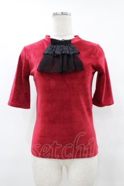 画像1: MR corset / レースジャボ風トップス  赤 H-25-08-04-1026-PU-TO-KB-ZH