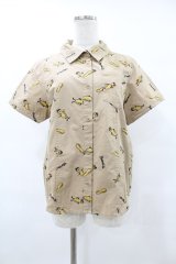 Candy Stripper / PEANUTS SHIRT M ベージュ H-25-08-04-1027-PU-BL-KB-ZH