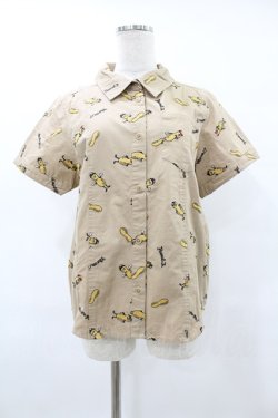 画像1: Candy Stripper / PEANUTS SHIRT M ベージュ H-25-08-04-1027-PU-BL-KB-ZH
