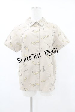 画像1: Candy Stripper / PEANUTS SHIRT M ベージュ H-25-08-04-1027-PU-BL-KB-ZH