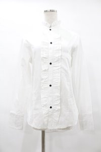 PUTUMAYO / フリルロングブラウス  白 H-25-08-04-1028-PT-BL-KB-ZH