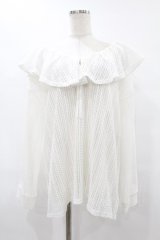 merry jenny / メッシュニットソーリラクシーチュニック  アイボリー H-25-08-04-1029-LO-TO-KB-ZH