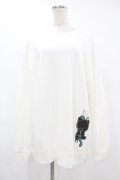 NieR Clothing / プリントSWEAT  2XL 白 H-25-08-04-1031-PU-TO-KB-ZH