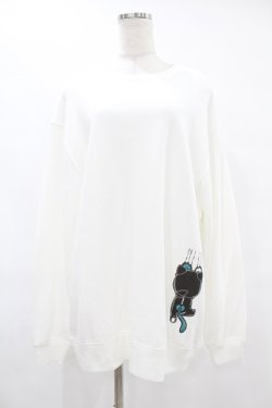 画像1: NieR Clothing / プリントSWEAT  2XL 白 H-25-08-04-1031-PU-TO-KB-ZH