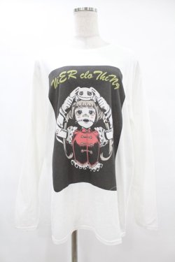 画像1: NieR Clothing / COTTON LONG CUTSEW  白 H-25-08-04-1033-PU-TO-KB-ZH
