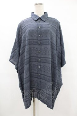 画像1: MiDiom / Oriental JQ Square Shirt  Dull Blue H-25-08-04-1035-PU-BL-KB-ZH