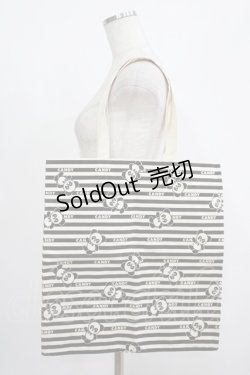 画像1: Candy Stripper / プリントトートバッグ  PEPEボーダー H-25-08-04-054-PU-BG-KB-ZH