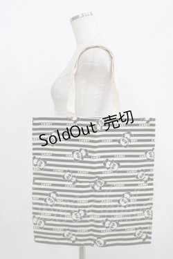 画像2: Candy Stripper / プリントトートバッグ  PEPEボーダー H-25-08-04-054-PU-BG-KB-ZH