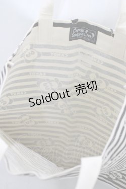 画像3: Candy Stripper / プリントトートバッグ  PEPEボーダー H-25-08-04-054-PU-BG-KB-ZH