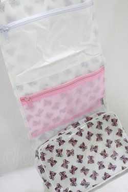 画像3: Candy Stripper / SUNNY ELEPHANT TRAVEL POUCH  白 H-25-08-04-056-PU-ZA-KB-ZH