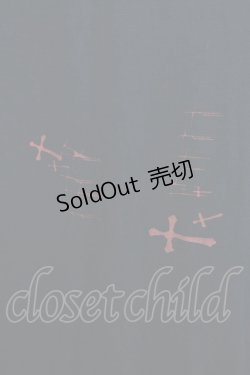 画像4: Drug Honey / クロスプリントレイヤードノースリーブカットソー  黒 H-25-08-04-020-PU-TO-KB-ZH