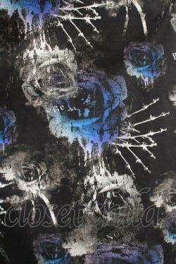 画像4: SEX POT ReVeNGe / ローズプリント半袖シャツ  ブラック×ブルーローズ H-25-08-04-023-SP-BL-KB-ZH