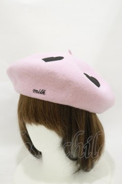 画像1: MILK / Marieハートベレー  ピンク H-25-08-05-001-ML-AC-KB-ZH