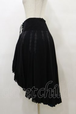 画像3: Ozz oneste / リバーシブルフィッシュテールスカート  黒×青 H-25-08-05-042-OO-SK-KB-ZH