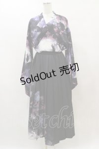 NieR Clothing / 着物風上下セット F 黒 H-25-08-05-047-PU-OP-KB-ZH