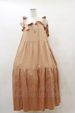 画像1: Katie / COVEN tiered dress  オレンジベージュ H-25-08-05-061-LO-OP-KB-ZH
