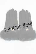 axes femme / カメオリボン手袋  ブラック H-25-08-05-1033-AX-ZA-NS-ZH