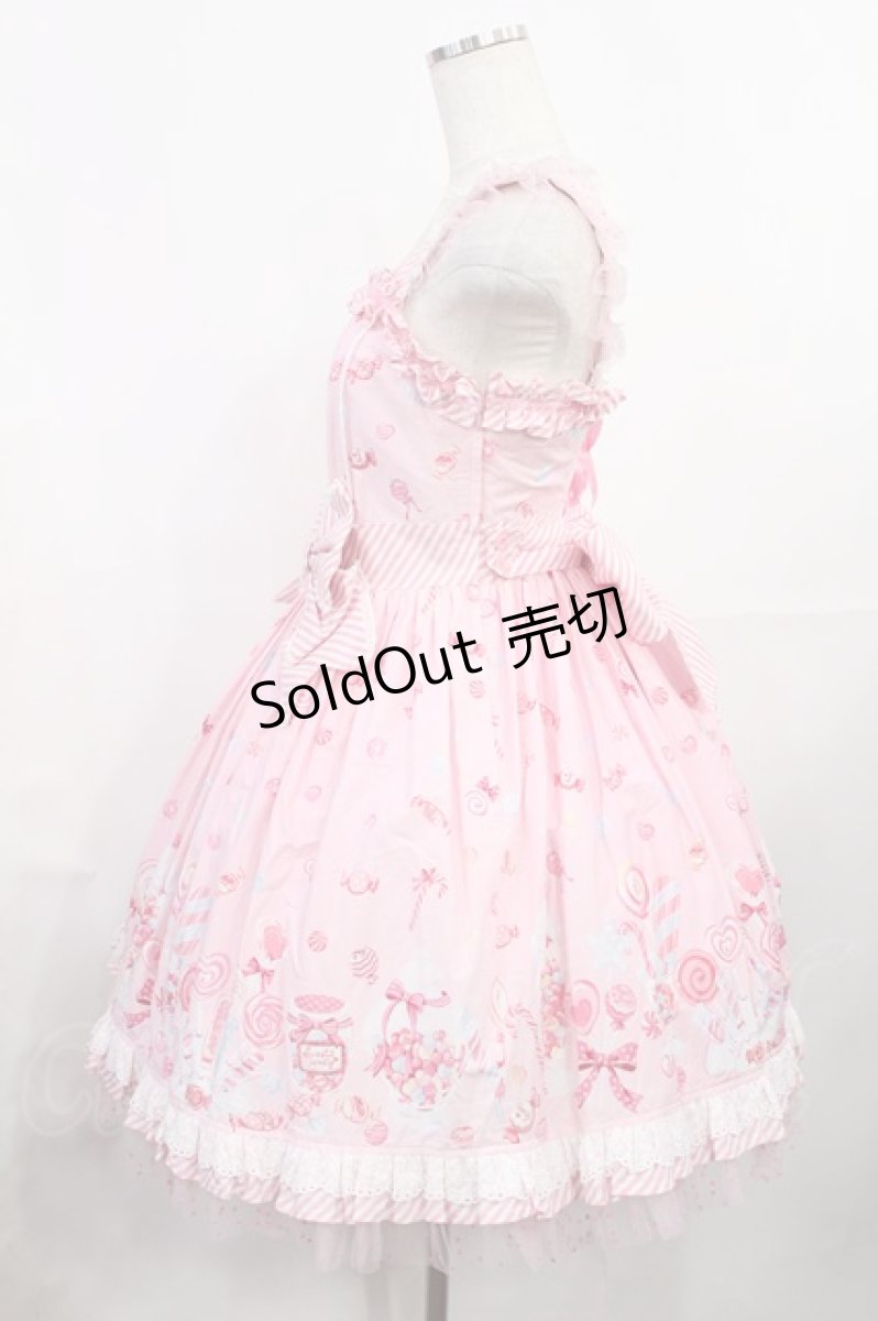 画像2: Angelic Pretty / MIRACLECANDYドットチュールジャンパースカート Free ピンク H-25-08-05-1007-AP-OP-NS-ZH (2)