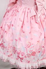 画像5: Angelic Pretty / MIRACLECANDYドットチュールジャンパースカート Free ピンク H-25-08-05-1007-AP-OP-NS-ZH (5)