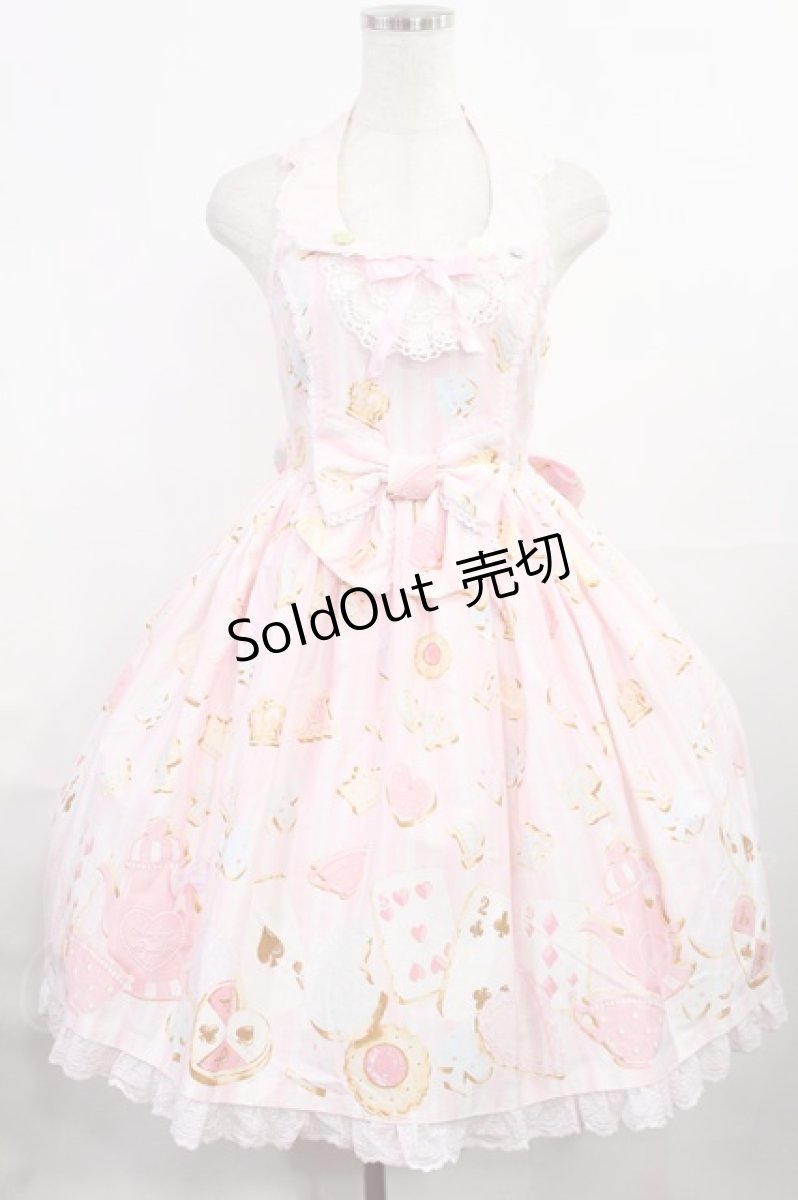 画像1: Angelic Pretty / Wonder Cookieビスチェ風ジャンパースカート Free ピンク H-25-08-05-1008-AP-OP-NS-ZH (1)