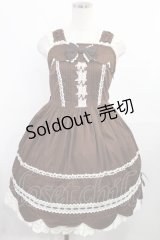 BABY,THE STARS SHINE BRIGHT / リボンスカラップジャンパースカート Free ブラウン H-25-08-05-1009-BA-OP-NS-ZH