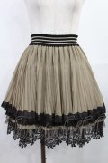 axes femme / シフォンプリーツスカート M ベージュ H-25-08-05-1016-AX-SK-NS-ZH