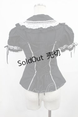 画像2: Angelic Pretty / つけ襟付きブラウス Free ブラック H-25-08-05-1025-AP-BL-NS-ZH