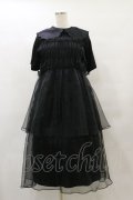 Candy Stripper / SHEER SHIRRING DRESS 2 ブラック×ブラック H-25-08-05-067-PU-OP-KB-ZH