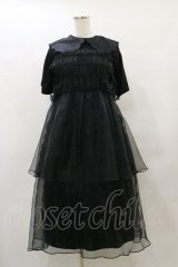 Candy Stripper / SHEER SHIRRING DRESS 2 ブラック×ブラック H-25-08-05-067-PU-OP-KB-ZH
