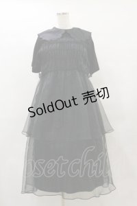 Candy Stripper / SHEER SHIRRING DRESS 2 ブラック×ブラック H-25-08-05-067-PU-OP-KB-ZT492