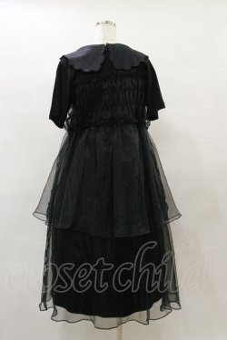 画像2: Candy Stripper / SHEER SHIRRING DRESS 2 ブラック×ブラック H-25-08-05-067-PU-OP-KB-ZH