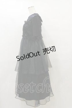 画像3: Candy Stripper / SHEER SHIRRING DRESS 2 ブラック×ブラック H-25-08-05-067-PU-OP-KB-ZT492