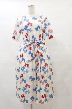 画像1: Jane Marple / Anniversary ribbonsマリンカラードレス M オフ H-25-08-05-070-JM-OP-KB-ZH