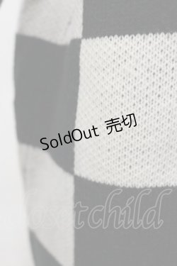 画像3: Drug Honey / ブロックチェックニットカーディガン  黒×オフ H-25-08-05-011-PU-TO-KB-ZH